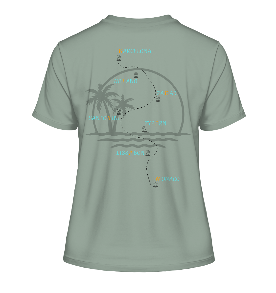 Route of Summer - Fitted Ladies Organic Shirt