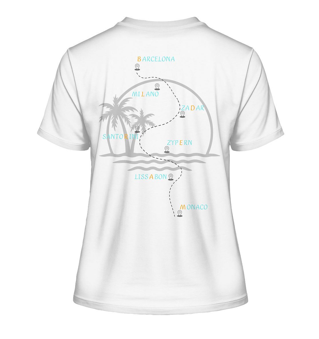 Route of Summer - Fitted Ladies Organic Shirt