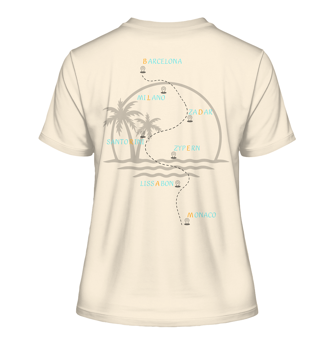 Route of Summer - Fitted Ladies Organic Shirt