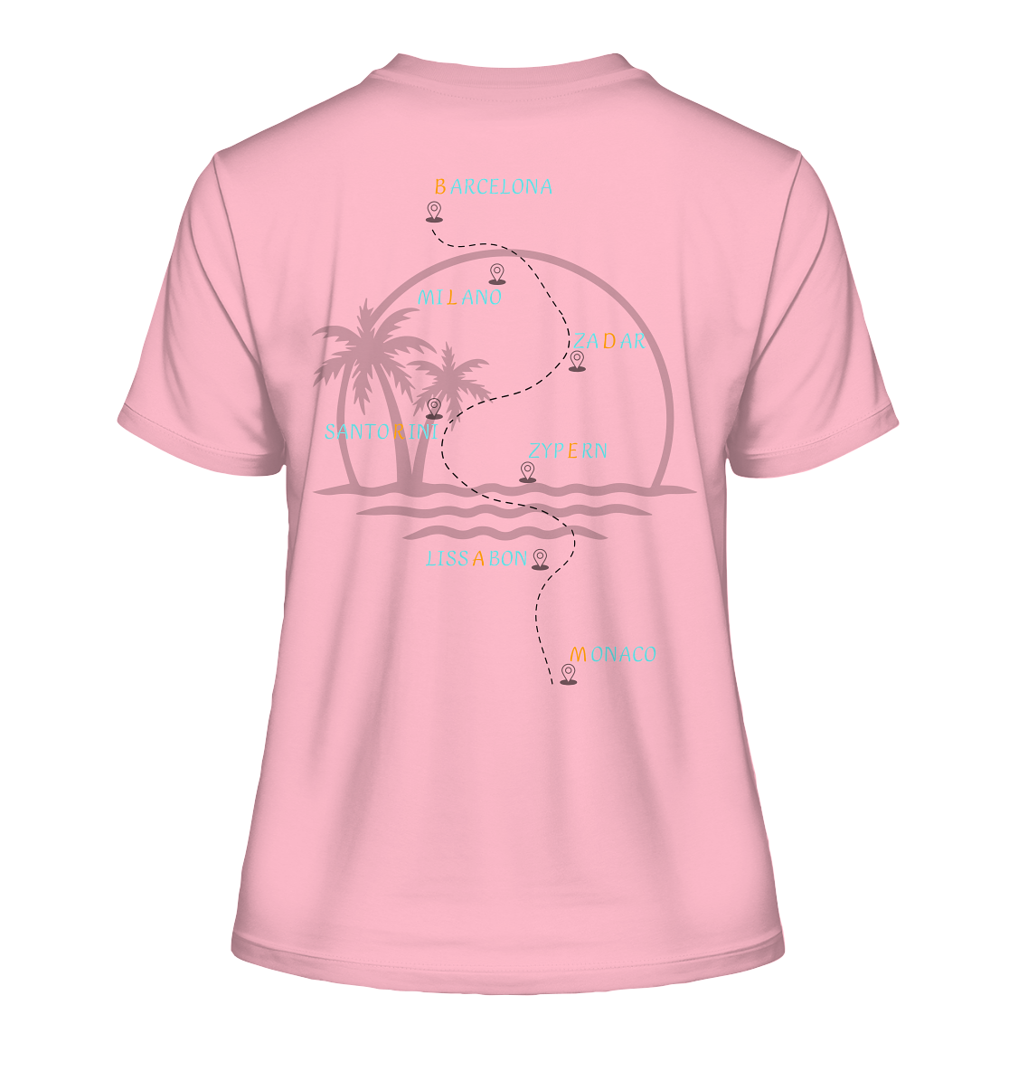 Route of Summer - Fitted Ladies Organic Shirt