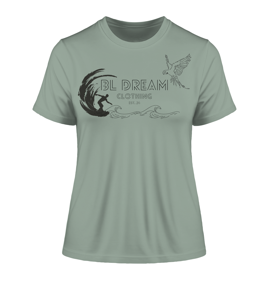 Surf the Summer - Fitted Ladies Organic Shirt