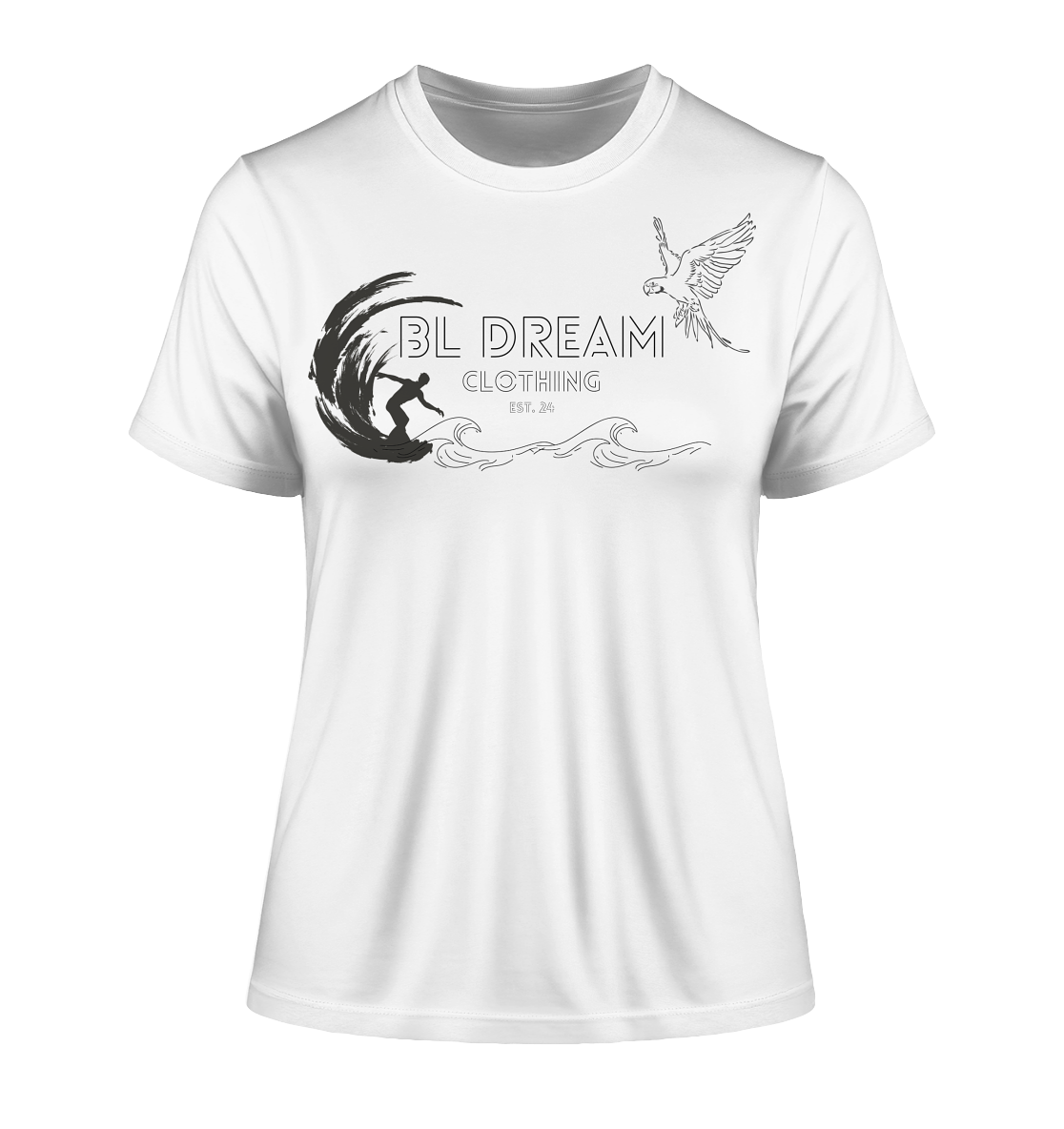 Surf the Summer - Fitted Ladies Organic Shirt